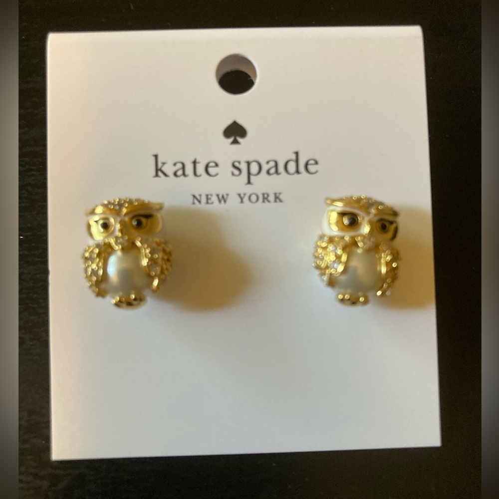 Kate Spade Owl Earrings - Winter Wonderland